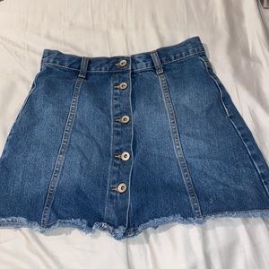 Forever 21 button up jean skirt